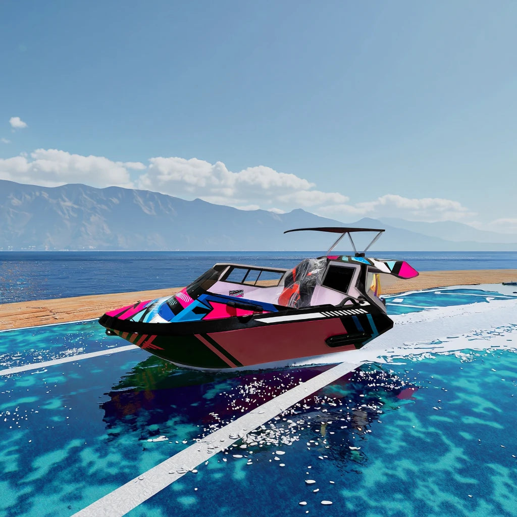 Bateau de course électrique mini haute vitesse XHX 55km/h