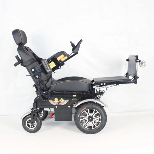 Fauteuil roulant électrique luxe cuir, fonction de station debout