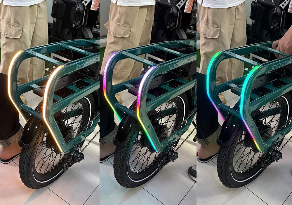 Vélo Cargo Électrique 500W 40km/h Charge 120kg