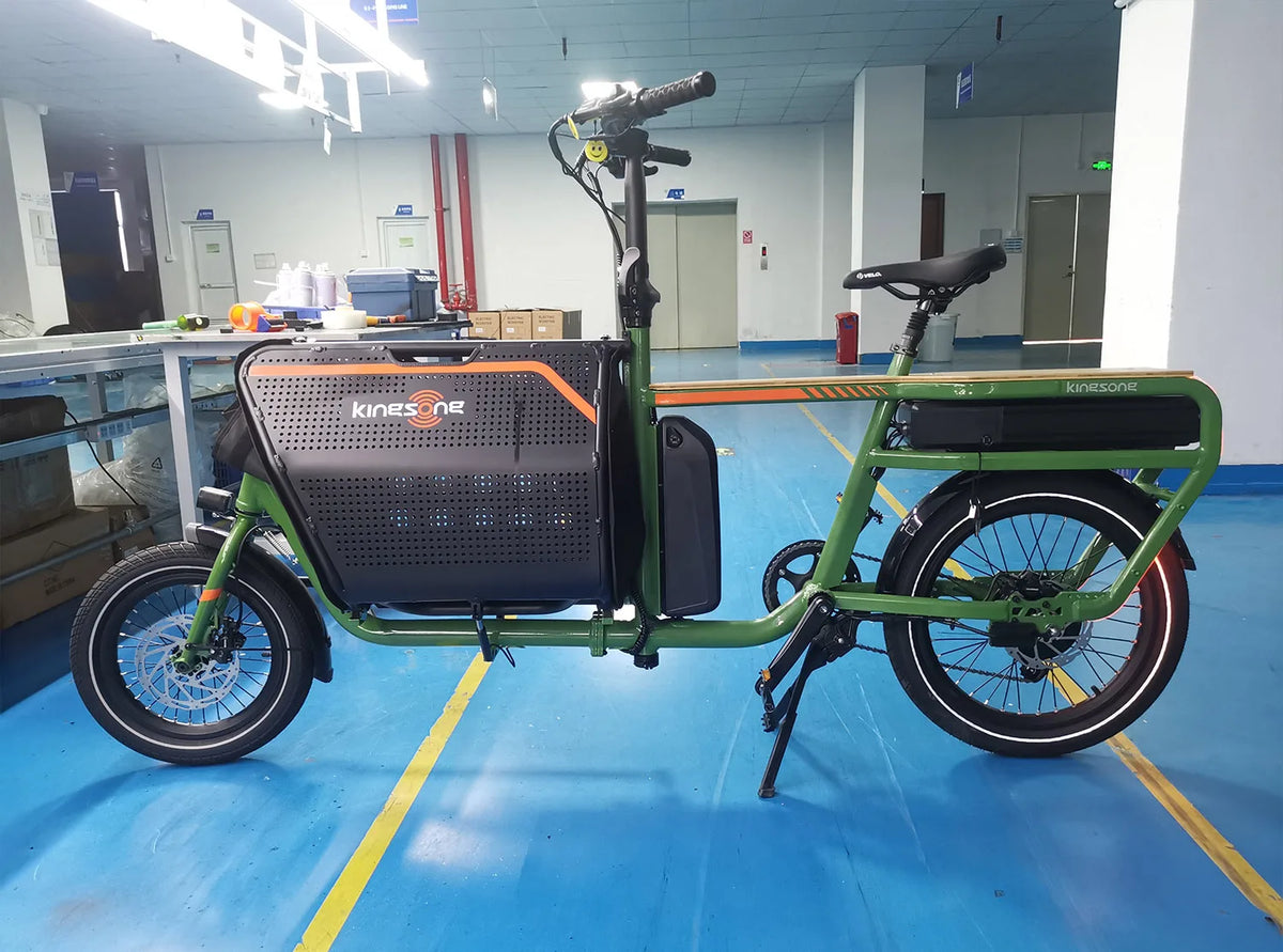 Vélo Cargo Électrique 500W 40km/h Charge 120kg