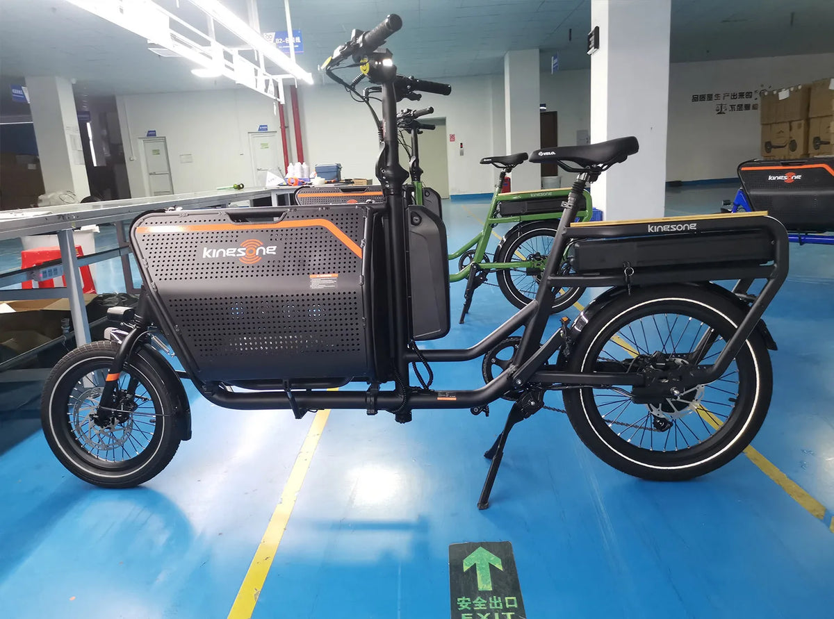 Vélo Cargo Électrique 500W 40km/h Charge 120kg