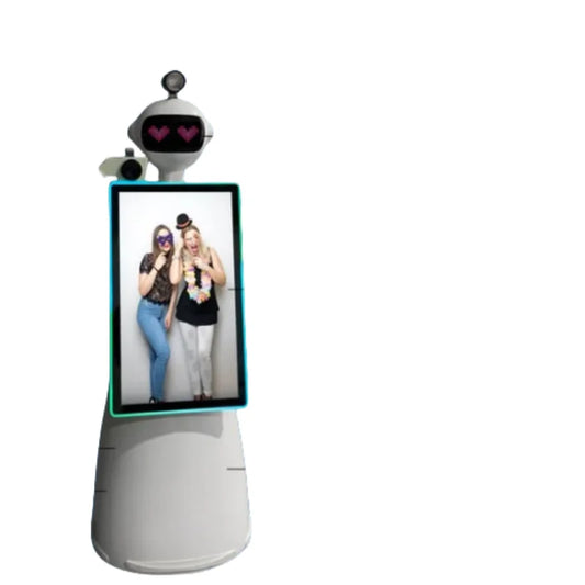 Robot Photobooth Humanoïde 32 pouces avec Écran Tactile et Imprimante
