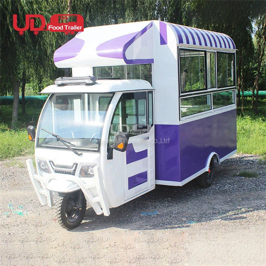 Chariot Mini Électrique Mobile pour Glaces, Jus et Café