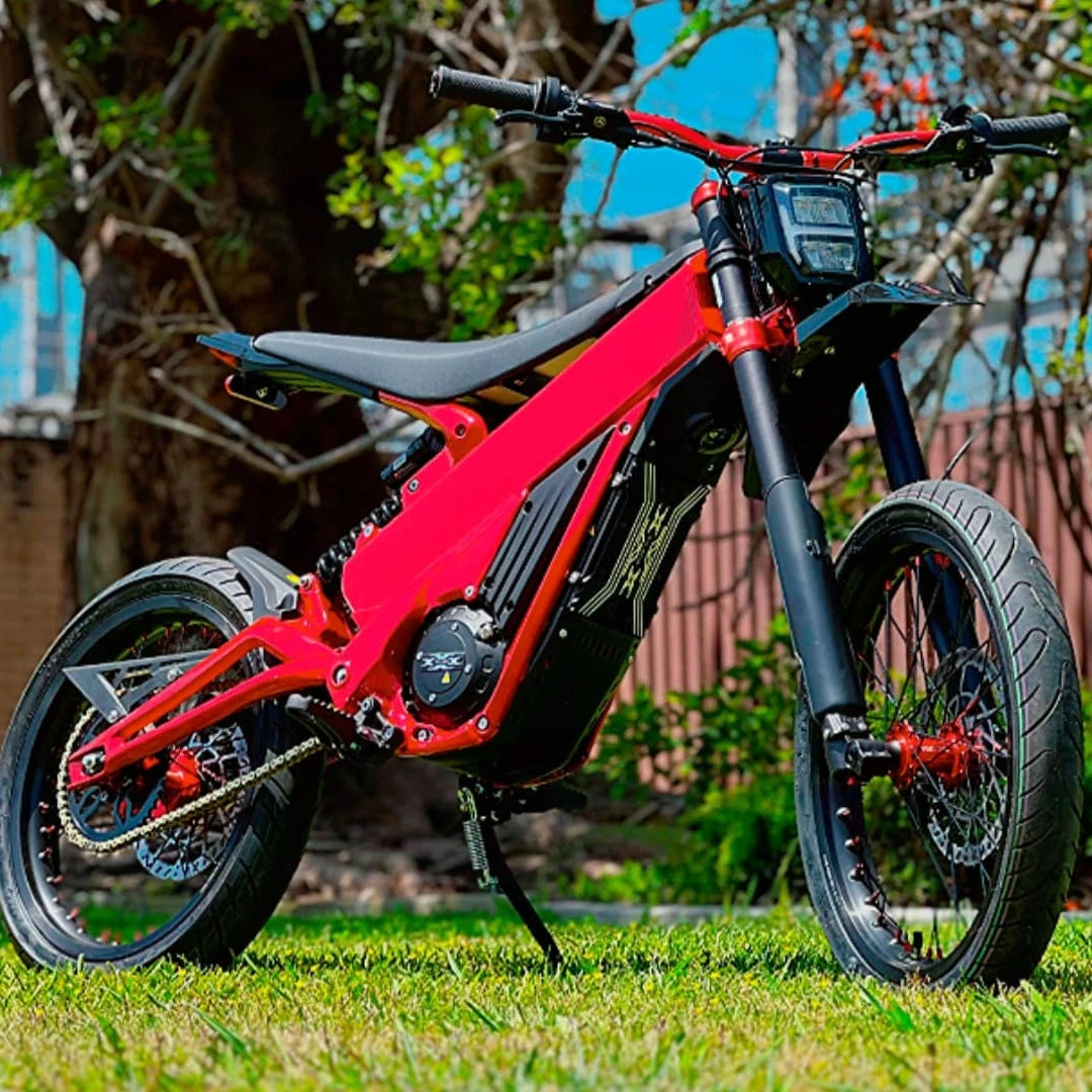 Moto Électrique Tout‑Terrain 5000W 19 Pouces Vitesse 75 km/h Capacité 40 Ah