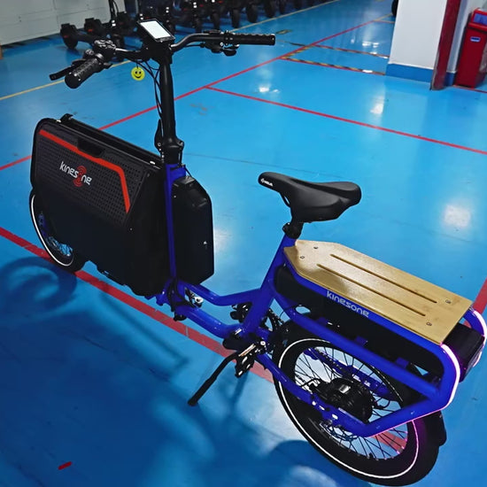 Vélo Cargo Électrique 500W 40km/h Charge 120kg