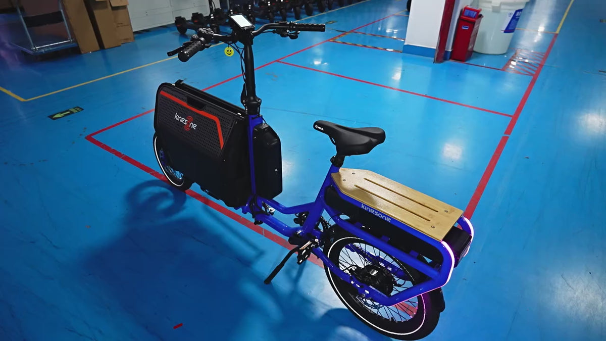 Vélo Cargo Électrique 500W 40km/h Charge 120kg