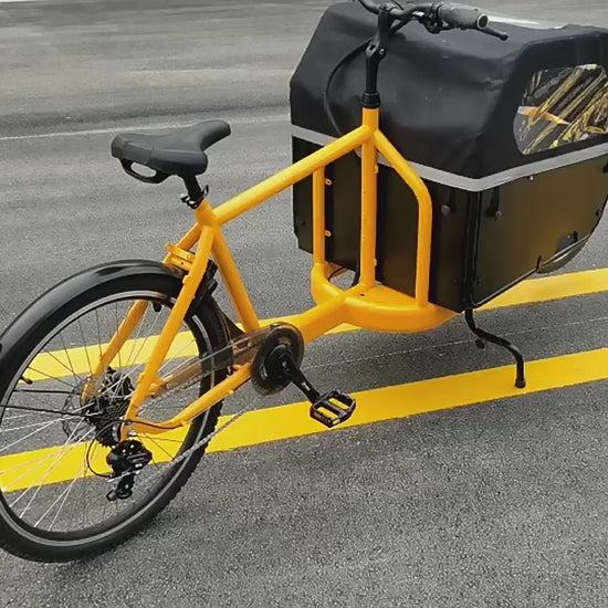 Vélo Cargo Électrique Long John 250W Batterie Lithium 36V 14Ah