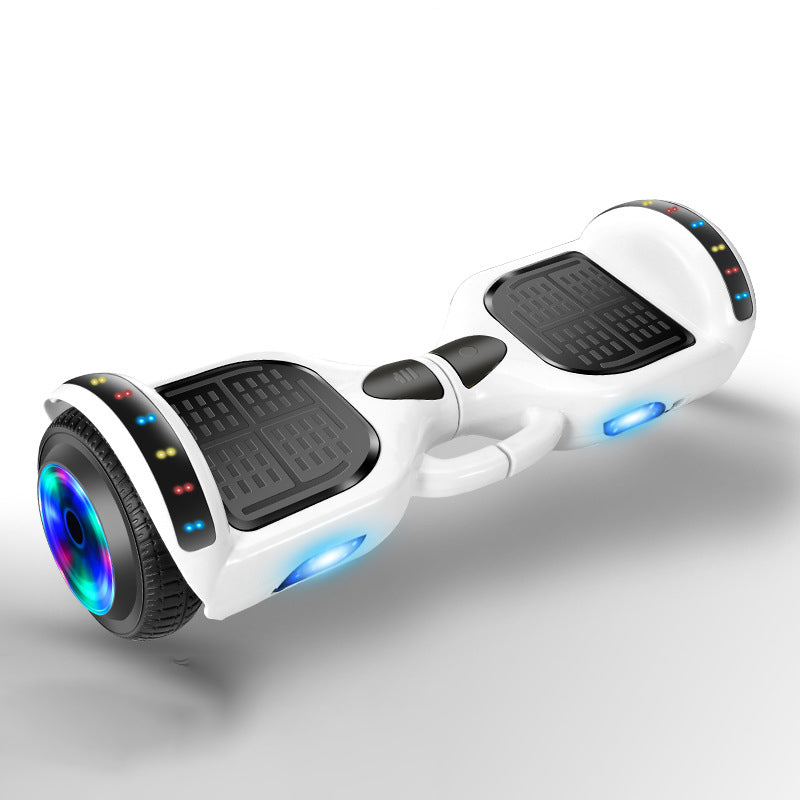 7 Zoll elektrisches Hoverboard für Kinder, LED-Licht, Bluetooth-Musik, Höchstgeschwindigkeit 8 kHz, Entfernung 5/10 km 