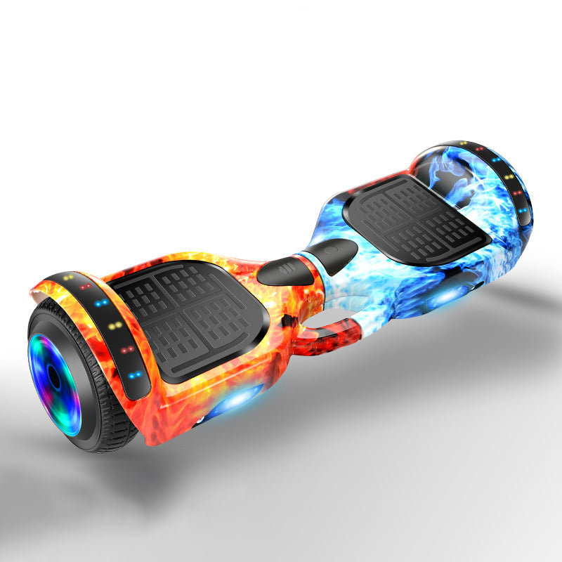 7 Zoll elektrisches Hoverboard für Kinder, LED-Licht, Bluetooth-Musik, Höchstgeschwindigkeit 8 kHz, Entfernung 5/10 km 